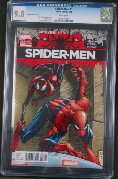 SPIDER-MEN (2012) #1 CGC 9.8 RAMOS VARIANT COVER MILES MORALES PETER PARKER