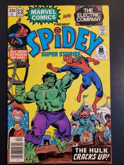 Spidey Super Stories #33 (1978) VF (8.0) high grade Sal Buscema cover / Hulk|