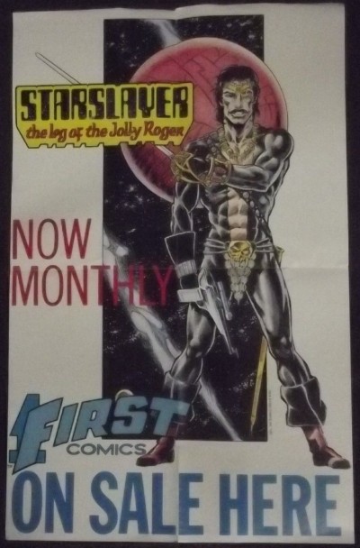 STAR SLAYER 1983 PROMOTIONAL POSTER FIRST COMICS