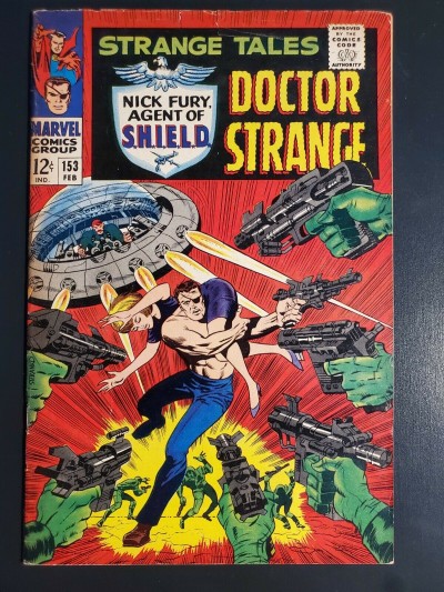 Strange Tales #153 (1967) VG 4.0 Jack Kirby & Nick Fury Steranko art Umar app.|