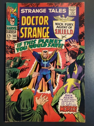 STRANGE TALES #160 (1967) VG (4.0) Nick Fury and Captain America Steranko Art|