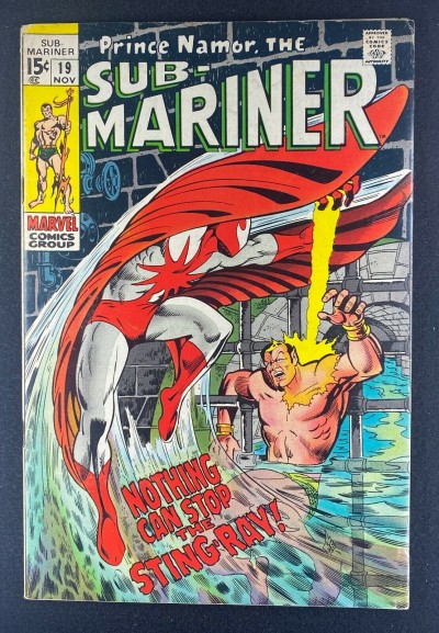 Sub-Mariner (1968) #19 FN (6.0) Marie Severin Cover & Art 1st App Stingray