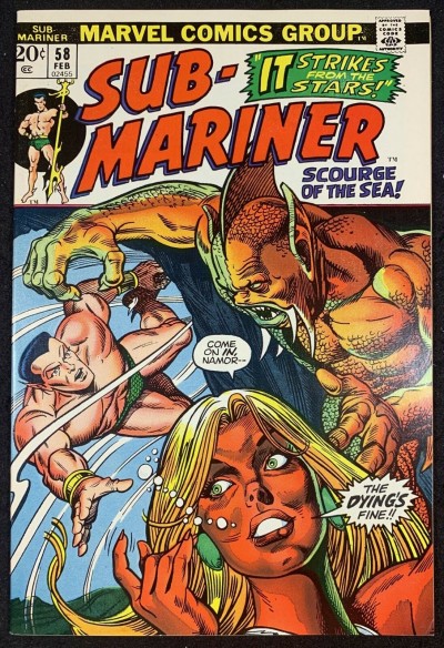 Sub-Mariner (1968) #58 VF+ (8.5) Bill Everett Story + Art