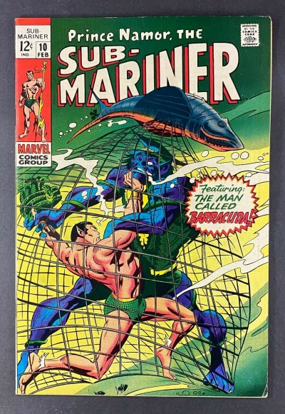 Sub-Mariner (1968) #10 VF- (7.5) Gene Colan Cover & Art