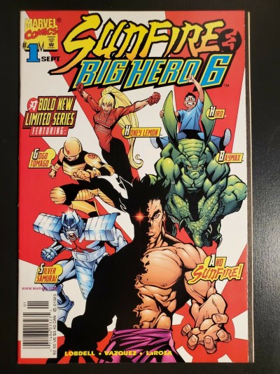 Sunfire and Big Hero Six #1 (1998) VF+ 8.5 Rare UPC/Newsstand 1st Baymax|