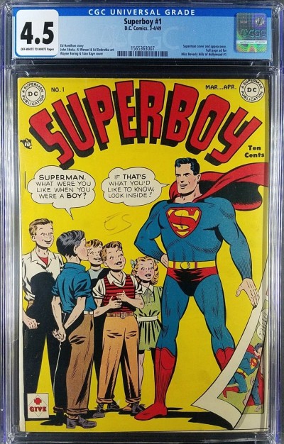 Superboy (1949) #1 CGC 4.5 very nice high grade eye appeal (1565363007)