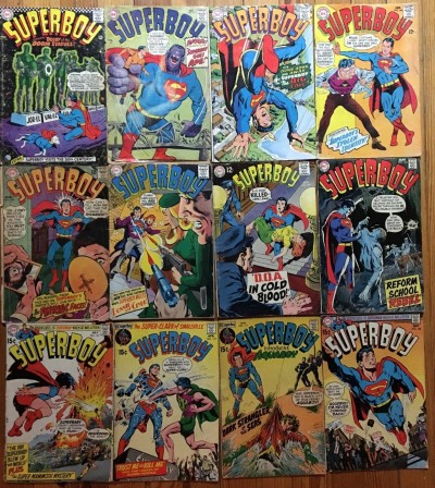 Superboy (1949) #136 142-145 149 151-173 Silver Age reader lot 12 comics total