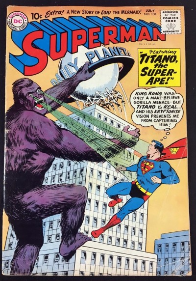 Superman (1939) #138 GD/VG (3.0) vs Titano the Super Ape