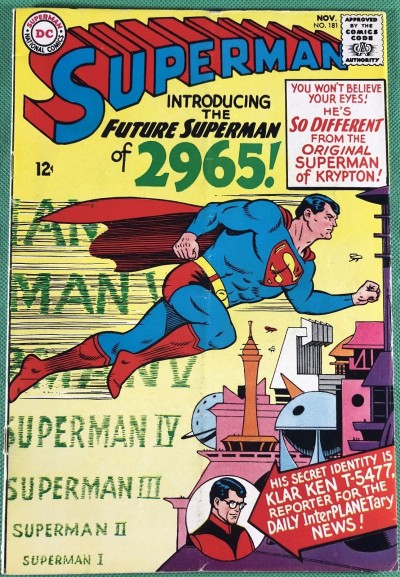 Superman (1939) #181 VG (4.0) 1st 2465 story