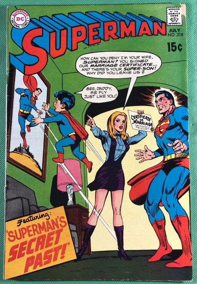 Superman (1939) #218 VG+ (4.5) Brainiac 5 appearance