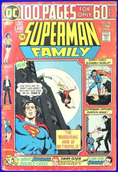 SUPERMAN FAMILY #166 VG- 100 PAGE SPECTACULAR SUPERGIRL