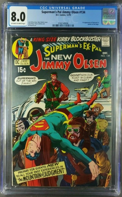 Superman's Pal Jimmy Olsen #134 (1970) 1st App. of Darkseid CGC 8.0 OW/W VF |