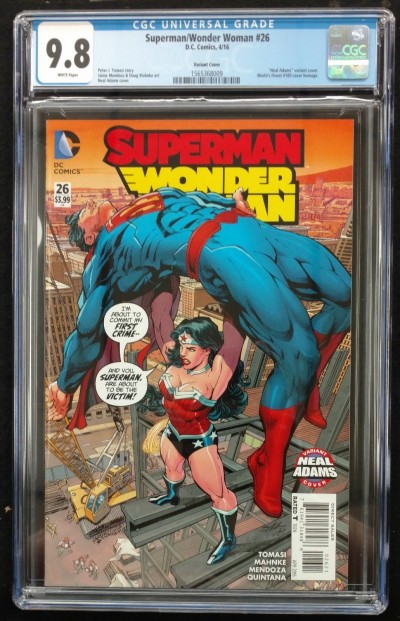 Superman/Wonder Woman (2013) #26 CGC 9.8 Neal Adams Variant Cover (156368009) 