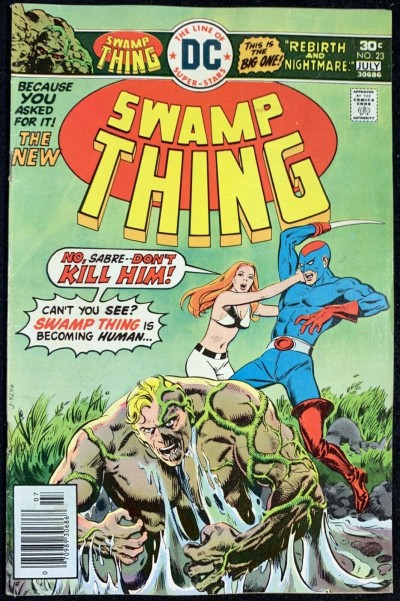 Swamp Thing (1972) #23 FN- (5.5) Swamp Thing Reverts Back to Dr. Holland pt 1