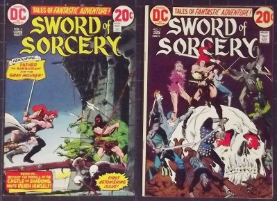 SWORD OF SORCERY (1973) #'s 1, 2, 3, 4, 5 COMPLETE SET WRIGHTSON CHAYKIN