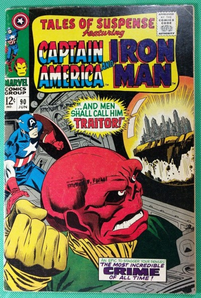 Tales of Suspense (1959) #90 FN (6.0) Captain America vs Red Skull