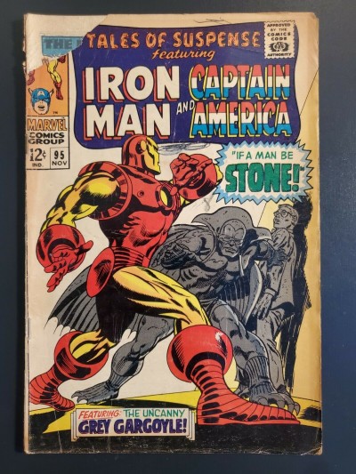Tales of Suspense #95 (1967) G 2.0 Captain America Iron Man Grey Gargoyle|