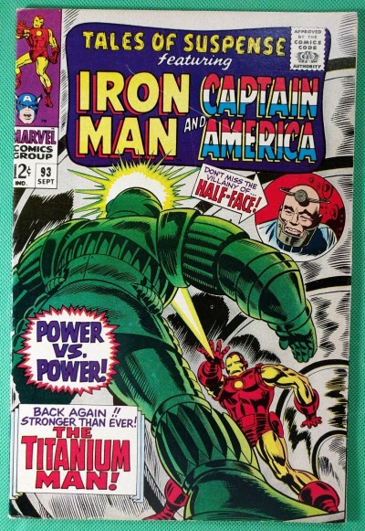 Tales of Suspense (1959) #93 VF- (7.5) Iron Man vs Titanium Man & Half Face