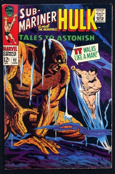 Tales to Astonish (1959) #92 FN/VF (7.0) Sub-Mariner & Hulk Silver Surfer x-over