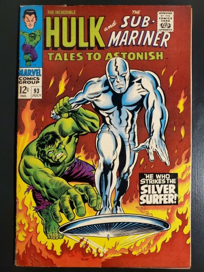 TALES TO ASTONISH #93 (1967) F+ 6.5 FIRST SILVER SURFER OUTSIDE FANTASTIC FOUR |