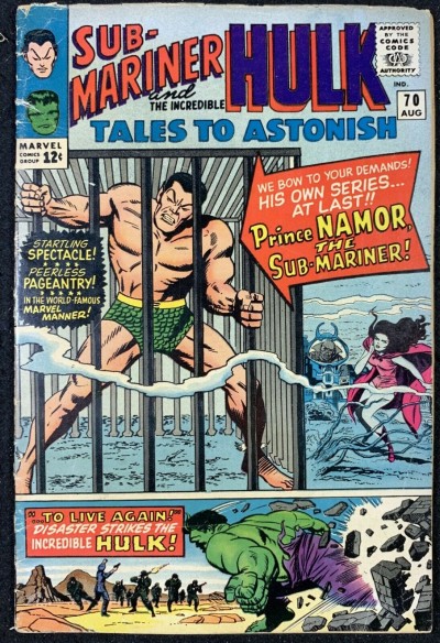 Tales To Astonish (1959) #70 GD/VG (3.0) Hulk Sub-Mariner double feature begins