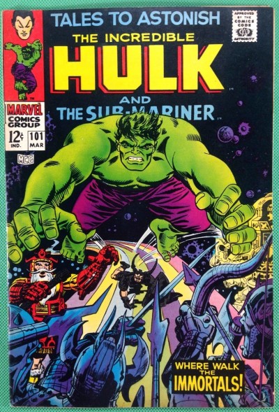 Tales to Astonish (1959) #101 FN/VF (7.0) features Hulk Sub-Mariner last issue 