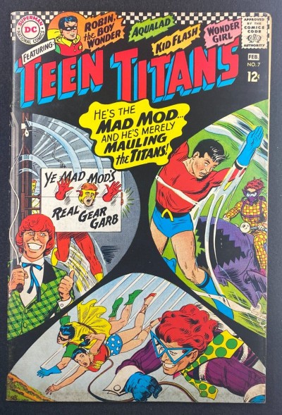 Teen Titans (1966) #7 VG/FN (5.0) 1st App The Mad Mod/Holly Hip Nick Cardy