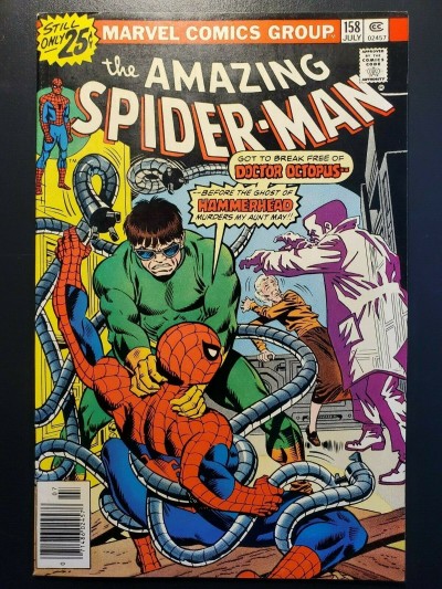 The Amazing Spider-Man #158 (1976) VF (8.0) vs Hammerhead/Doctor Octopus |
