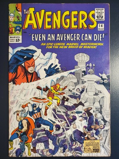 The Avengers #14 (1965) F/VF (7.0) "Even an Avenger can Die" Silver Age |