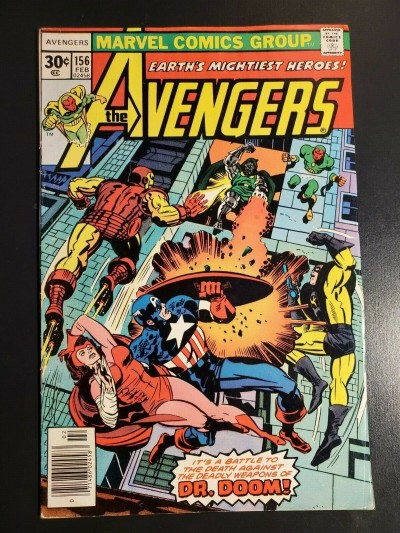 The Avengers #156 (1977) VG/F 5.0 The Private War of Doctor Doom!|