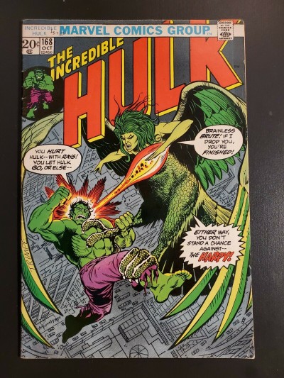 The Incredible Hulk #168 (1973) F+ 6.5 Modok/1st Appearance Harpy (Betsy Ross)|