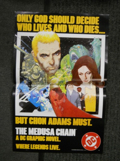 The Medusa Chain Promotional Poster 1984 DC Comics Graphic Novel #3  Ernie Colon