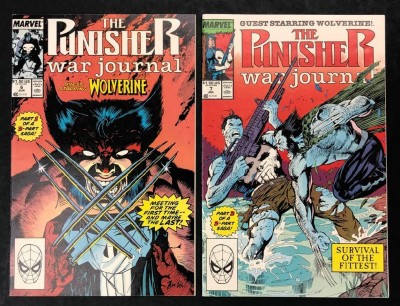 The Punisher War Journal (1988) #'s 6 7 VF/NM Wolverine Vs Punisher Jim Lee Set