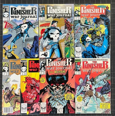The Punisher War Journal (1988) #'s 1 2 3 4 5 6 7 NM (9.4) Lot Jim Lee Wolverine