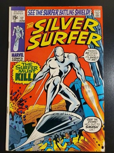 THE SILVER SURFER #17 (1970) F/VF (7.0) VS. SHIELD MEPHISTO STORY |