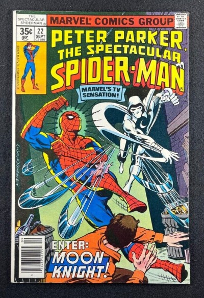 The Spectacular Spider-Man (1976) #22 VF+ (8.5) Moon Knight White Tiger Cameo