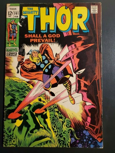 Thor #161 (1969) VG+ 4.5  Galactus VS Ego Origin of Galactus Lee and Kirby|