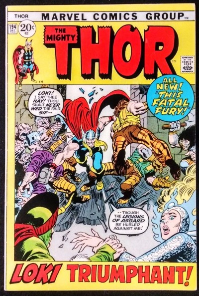 THOR #194 FN VS LOKI PICTURE FRAME COVER STAN LEE JACK KIRBY 