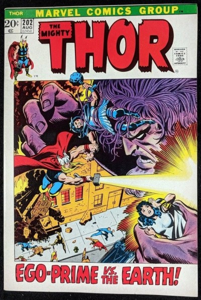 Thor (1966) #202 FN+ (6.5) Ego-Prime vs Earth