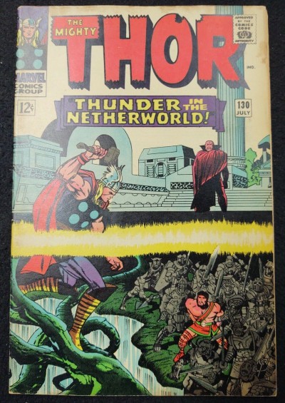 Thor (1966) #130 FN- (5.5) Jack Kirby Cover & Art Hercules Jane Foster