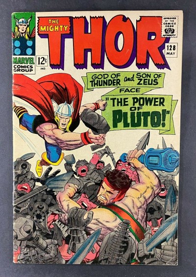 Thor (1966) #128 FN- (5.5) Pluto Classic Jack Kirby Hercules Cover 1st Titans