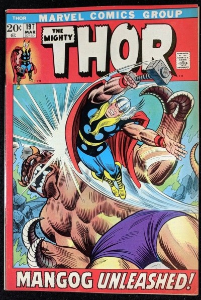 Thor (1966) #197 FN+ (6.5) vs Mangog picture frame cover