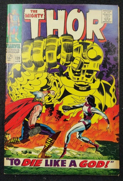 Thor (1966) #138 FN+ (6.5) Jack Kirby Cover & Art