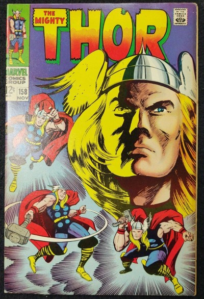 Thor (1966) #158 FN/VF (7.0) Jack Kirby Cover & Art