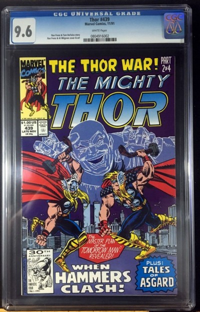 Thor (1966) #439 CGC 9.6 white pages Thor War part 2 of 4 (0804916002)