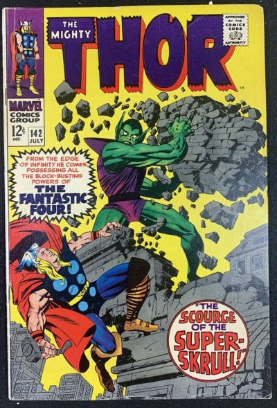 Thor (1966) #142 FN+ (6.5) Vs Super Skull