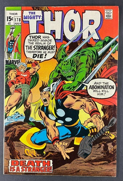 Thor (1966) #178 FN/VF (7.0) Stranger John Buscema Cover & Art