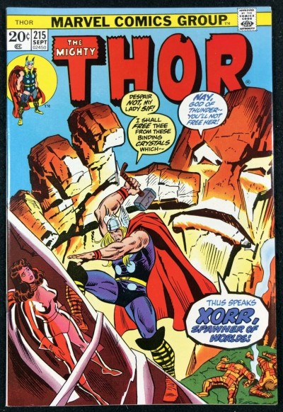 Thor (1966) # 215 NM (9.4) Origin Xorr, Mecurio the 4-D Man app