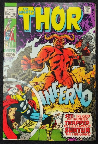 Thor (1966) #176 VF (8.0) Surtur Jack Kirby Cover & Art