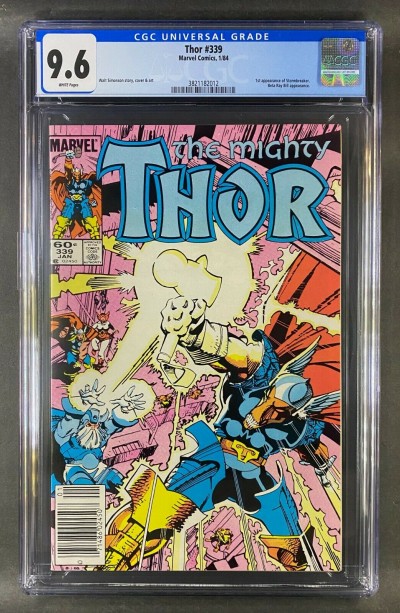 Thor (1966) #339 CGC 9.6 Graded1st Stormbreaker Newsstand Edition (3821182012)